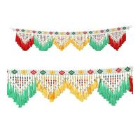 Artificial Toran Door Hanging with Colorful Beads Tassels Indian Traditional Bandhanwar Main Entrance Home Temple & Living Room Decor Festive Diwali Decoration (Multicolor) (Size:-40 Inch x 8 Inch)