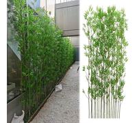 Artificiales Plantas Bambú For Pantalla Privacidad Balcon, Seto Artificial Frondoso, Valla Bambú Falso, Muro Vegetal Verde, Separador Exterior Interior 1/1,2/1,5/1,8/2 M(20pcs,H2.5m/8ft)