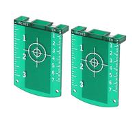 Artillery Tarjeta Laser Verde, Placa Objetivo Laser con Soporte, Mejore la Visibilidad de las Líneas de Láser Verde Herramienta de medición de distancia a doble escala Placa de nivel