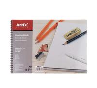 ARTIX, Bloc de Dibujo, A3, A4, 24 Hojas, 160 gr, Bloc de Bocetos con Espiral, 21x29,7cm, 29,7 x 42 cm, Ideal para Dibujar con Carboncillo, Lápiz, Rotulador, Ceras o Pinturas MP