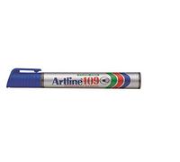 Artline Eco"109" - Juego de 3 rotuladores permanentes permanentes indelebles, punta biselada de 2 y 5 mm, color azul