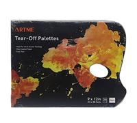 ARTME Paleta de 36 Hojas de Papel de 23 x 30,5 cm, 50 g/m², con Agujero para el Pulgar, fácil de Usar, acrílico, Pinturas al óleo y Acuarelas