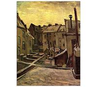 ArtPlaza Panel Decorativo-Van Gogh Vincent Backyards of Old Houses Antwerp In The Snow, Madera, Multicolor, 60x1.8x80 cm