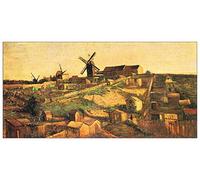 ArtPlaza Panel Decorativo-Van Gogh Vincent The Montmartre Hill with Windmills, Madera, Multicolor, 100x1.8x50 cm