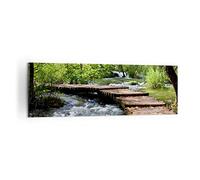 ARTTOR Cuadro Decorativo 160x50cm Moderno Panorámico Paisajes Bosque - 0356 | Parque Naturaleza Árboles Cuadro sobre Lienzo Grande Arte mural Decoración del Hogar Salón Dormitorio Cuadros de Pared