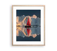 ARTTOR Cuadro Póster Marco Roble 40x50 cm Paisajes Marino - 4996 - P2N