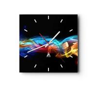 ARTTOR Moderno Reloj de Vidrio 40x40cm Cuadrado Decorativo Abstracto - 2171
