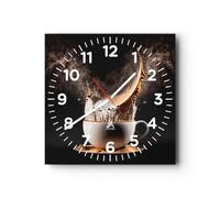 ARTTOR Moderno Reloj de Vidrio 40x40cm Cuadrado Decorativo Cocina - 5718