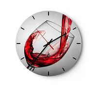 ARTTOR Moderno Reloj de Vidrio 40x40cm Redondo Decorativo Cocina - 2258