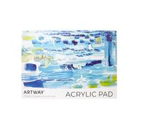 Artway A3 Bloc Papel Acrílico - 20 Hojas 400 g/m² Preimprimado con Tacto Lienzo, Sin Ácido, Encolado para Arrancar - para Pintura Acrílica, Técnicas Mixtas y Óleo