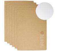 Artway - Cuaderno de Tapa Blanda - Papel Cartridge Blanco/Papel de estraza con Tapas de Papel de estraza - Reciclado - 130 gsm - 14 Hojas - A4 - Papel Blanco - Pack de 6, blanco SKU-AF4FD30A