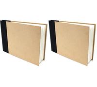 ARTWAY Enviro - Bloc con Encuadernado de Tipo Libro - Papel Cartridge 100% Reciclado - Tapas de aglomerado - 170 gsm - 48 Hojas - Apaisado A5 (Paquete de 2)