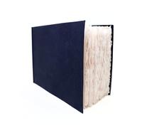 Artway Indigo - Cuaderno de Bocetos de Papel de Algodón - A4 Apaisado - 70 Caras/35 Páginas de 250gsm Papel de Trapo de Algodón Textura Media - 100% Hecho a Mano