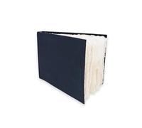 Artway Indigo - Cuaderno de Bocetos de Papel de Algodón - A5 Apaisado - 70 Caras/35 Páginas de 250gsm Papel de Trapo de Algodón Textura Media - 100% Hecho a Mano