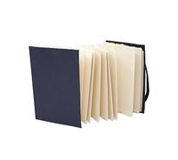 Artway Indigo - Cuaderno de Bocetos de Papel de Algodón - Concertina A6 Retrato - 36 Caras/18 Páginas de 250gsm Papel de Trapo de Algodón Textura Media - 100% Hecho a Mano