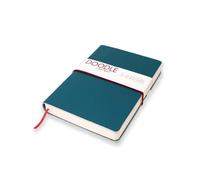 Artway Indigo Doodle - Diario/Libro de Notas de Cuero Verde Azualdo - 175mm x 125mm - 164 Caras/82 Páginas de Papel de Cartulina de 150gsm