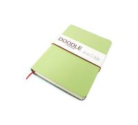 ARTWAY Indigo Doodle - Diario/Libro de Notas de Cuero Verde Pistacho - 175mm x 125mm - 164 Caras/82 Páginas de Papel de Cartulina de 150gsm