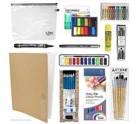 Artway - Kit de Artes plásticas - Lápices, Pinceles, Pasteles y Mucho más - Ideal para la ESO y Bachillerato - Tamaño A3