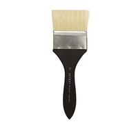 Artway Pincel plano de 7,6 cm, mango corto, pelo de cerdo