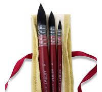 Artway Pinceles Sintéticos para Acuarela - Ideal para Acuarelas y Tintas - Set de 3 (2/5/8)