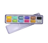 Artway Set de pintura de acuarela - Shimmer - 12 sartenes llenas