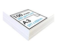 Artway Studio - Cartulina Blanca A3 - Ideal para presentación, exposición, montaje y cartulina - 300gsm - A3 (100 Hojas)