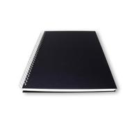 Artway Studio - Cuaderno de bocetos (A3, encuadernado en espiral, vertical, 60 caras/30 páginas de papel multimedia de 240 g/m², tapa dura), color negro