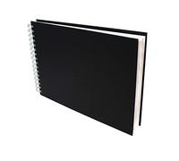 Artway Studio - Cuaderno de bocetos de acuarela A4 encuadernado en espiral - Paisaje - 48 caras/24 páginas de papel de acuarela de 300 g/m² (35% algodón) - Cuaderno de bocetos negro de tapa dura