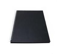 Artway Studio - Cuaderno de Dibujo A3 Tarjetas Negras Encuadernado en espiral - 60 Caras/30 Páginas de Cartulina Negra Reciclada de 270gsm - Cuaderno de Dibujo Negro de Tapa Dura