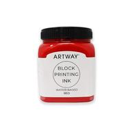 Artway Tinta de Impresión en Bloque - 250ml - Rojo -Ideal para Relieve, Block y Impresión en Linóleo