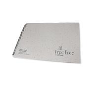 Artway Tree Free - Cuaderno de Dibujo A3 Encuadernado en Espiral de papel de algodón de trapo - Blanco - 40 Caras/20 Páginas de 250gsm Papel de Trapo de Algodón 100% - 100% Reciclado