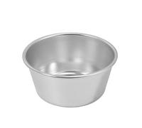 ARUNASO molde tarta Non-Stick Coating Pudding Cups 10-Pack Round Mini Bakeware High-Temperature Resistant Muffin and Dessert Molds acero