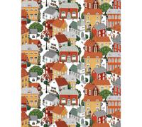Arvidssons Textil Tela Lyckeby blommar rojo-naranja
