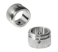 ARWIG Juego de 2 Adaptadores para Válvulas de Calefacción M30x1,5 de Acero Inoxidable, con 2 Llaves y 4 Tornillos, Cabezal Termostático de Radiador con Adaptador RA (Rayado)