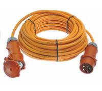 as - Schwabe 59626 Alargador CEE 400V / 32A, 10 m H07BQ-F 5G4, IP44 comercial, obra, naranja