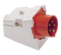as - Schwabe 60435 Enchufe de pared para aparatos CEE, 16 A, 5 polos, 6h, 400 V enchufe para aparatos de corriente fuerte