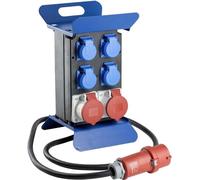 AS Schwabe 60504 STECKY: Distribuidor de energía, 400V, 16A, 1 enchufe CEE de 16A, 5 polos, 400V, IP44 (60504)