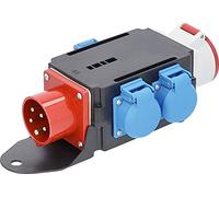 As - schwabe 60520 - Adaptador mixo brigach, 1 enchufe cee 16a, tomas de contacto 3 de protección 230 v y 1 enchufe cee 16 a