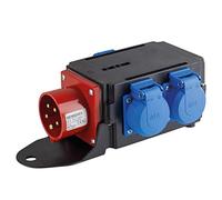 As - schwabe 60524 - Adaptador de enchufe mixo saar europa central y oriental, 16a, 3 tomas de contacto de protección 230 v