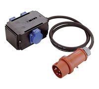 as - Schwabe 60527 - Enchufe | Aprox. 11 kW - Cable de 1,5 m - Adaptador de corriente de alta potencia - 3 enchufes con protección de contacto - Estación de