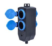 as - Schwabe 60600 - Regleta de 4 enchufes para construcción (sin cable, IP20, uso en interior)