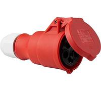 as - Schwabe 61425 - Acoplamiento CEE 400V/16A, rojo, con tapa abatible, 400 V