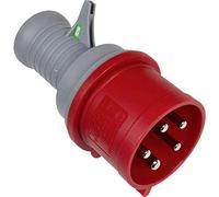 as - Schwabe 61478 - Clavija de prueba trifásica 400V/32A/5 polos, roja