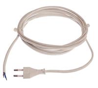 as - Schwabe - 70641 Cable de conexión Euro, blanco, 1,5 m H03VVH2-F 2x0,75, 230 V