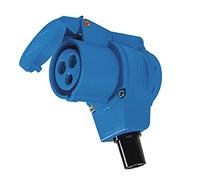 as - Schwabe Acoplamiento angular CEE - 230 V / 16 A con toma de contacto de tierra - Para caravanas y autocaravanas - Apto para uso exterior - IP44 - Azul I 60474