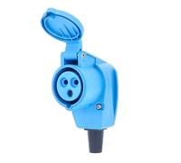 as - Schwabe Acoplamiento angular Schwabe CEE caravana, Acoplamiento de exterior 230 V / 16 A de termoplástico, Para caravanas y autocaravanas, Para uso exterior, IP44, Azul