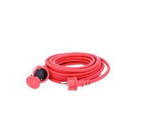 as - Schwabe alargador 40m H07RN-F 3G1,5, IP44 | Cable de goma rojo para mayor visibilidad, resistente a salpicaduras, para obras y exteriores