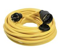 as - Schwabe alargador de Cable de 20 m K35 AT-N07V3V3-F 3G1,5 - Cable de extensión 230 V/16 A - con Tapa de protección - Resistente al Polvo y a Las Salpicaduras IP44 - Color Amarillo, 60354
