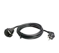 as - Schwabe alargador de Cables 2 m H05VV-F 3G1,5 - Cable de extensión 230 V / 16 A / 3.500 W - Enchufe y Enchufe Hembra con Toma de Tierra - protección contra cuerpos extraños IP20 - Negro, 50202