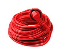 as - Schwabe alargador de Cables 25 m H05VV-F 3G1,5 - Cable de extensión 230 V / 16 A / 3.500 W - Enchufe y Enchufe Hembra con Toma de Tierra - protección contra cuerpos extraños IP20 - Rojo, 60361